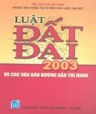 Luật đất đai 2003 và các văn bản hướng dẫn thi hành - Hội luật gia Việt Nam