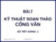 Bài giảng môn học Quản trị văn phòng: Chương 9.7 - TS. Nguyễn Nam Hà